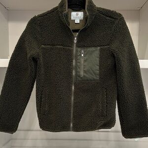 Class Club size 10-12 olive Green Sherpa Fleece Jacket.  New with tag